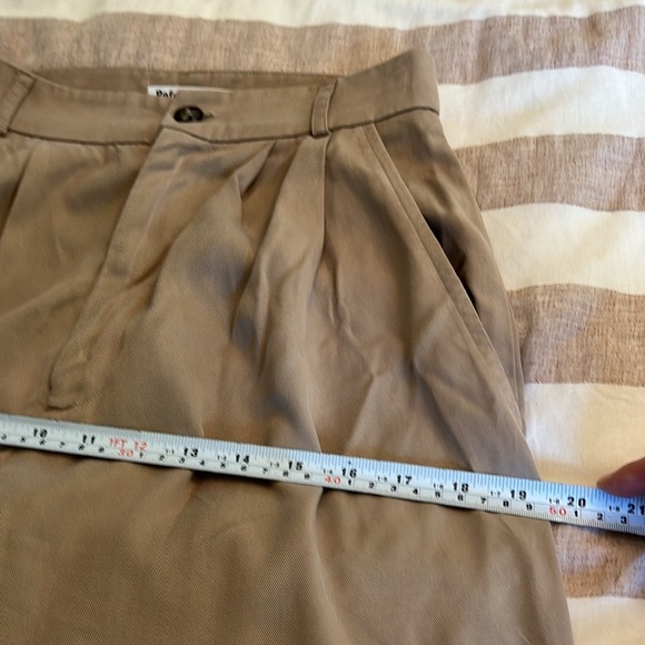Reformation Mason wide leg cropped pants in a khaki brown size 2 petite - Picture 10 of 13
